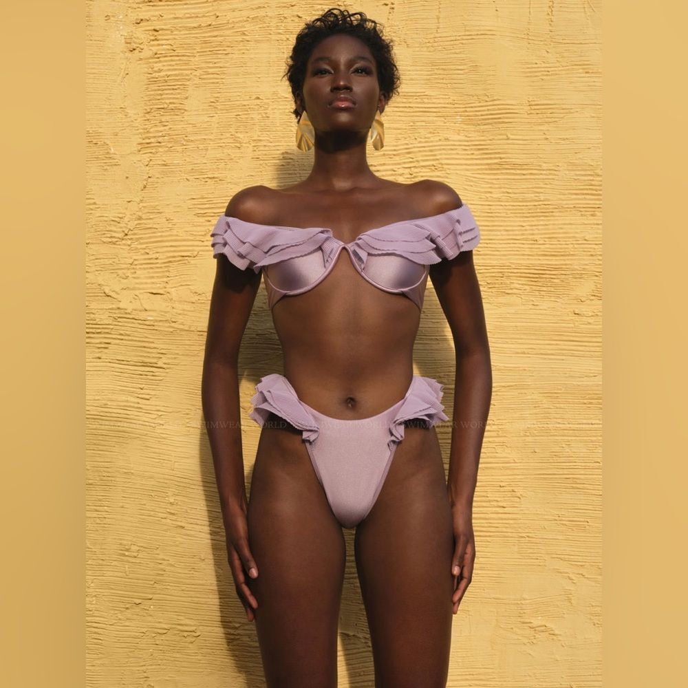 Andrea Iyamah Salama Set Bikini Top and High Rise Bottoms size XXL US 14-16 NWT